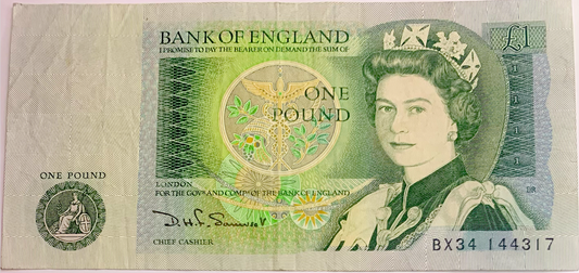 Historic 1 Pound Note (1978-1984) - Queen Elizabeth II &amp; Newton’s Legacy