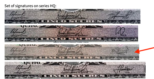 Rare Ecuador 5 Sucres Banknote (1979) – Series HQ with Low 0.19%