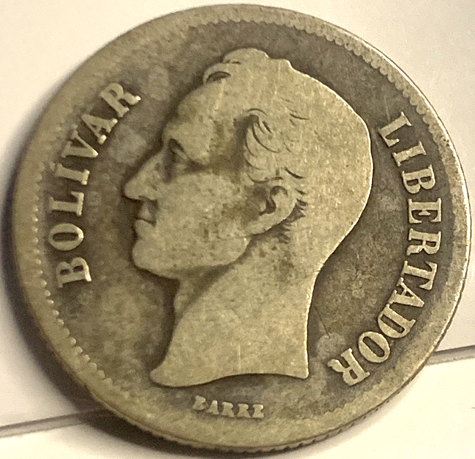 Extremely Rare 1922 Venezuela 2 Bolívares – Minted in USA, Only 1,000,000 Made!"