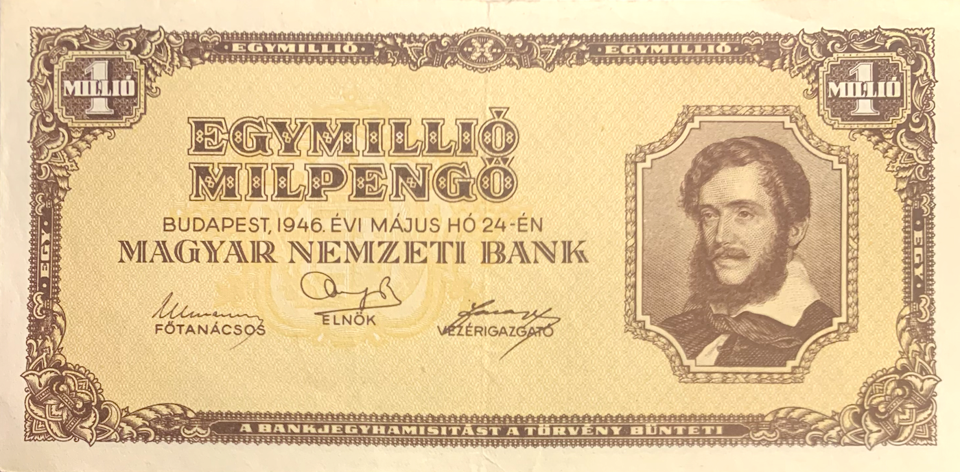 Own a Piece of History: Hungary 1,000,000 Milpengő (1946) – Collectible Note!”