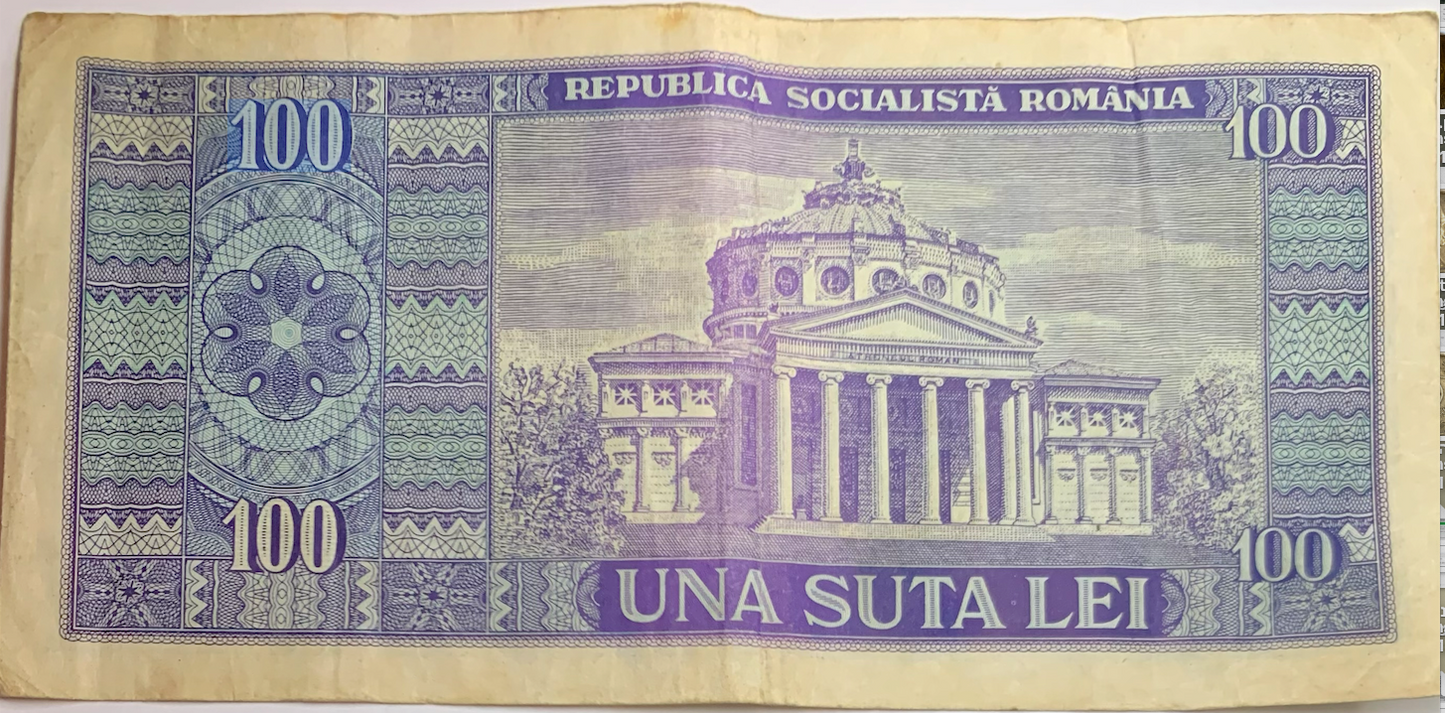 Rare 1966 Romania 100 Lei Banknote – Socialist Era Historical Currency