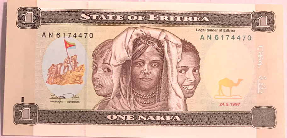 PMG 66 Graded 1 Nakfa Banknote – Rare 1997 Eritrean Currency