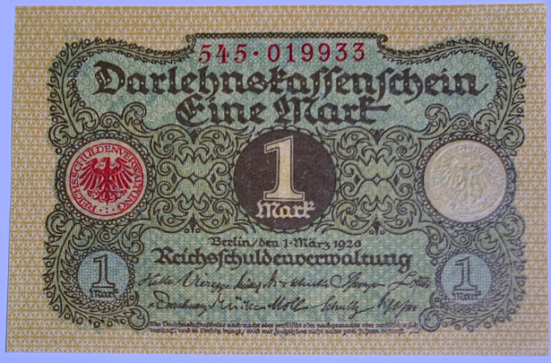 Set of 3! 1920 German 1 Mark Banknotes – Authentic Weimar Republic Notes