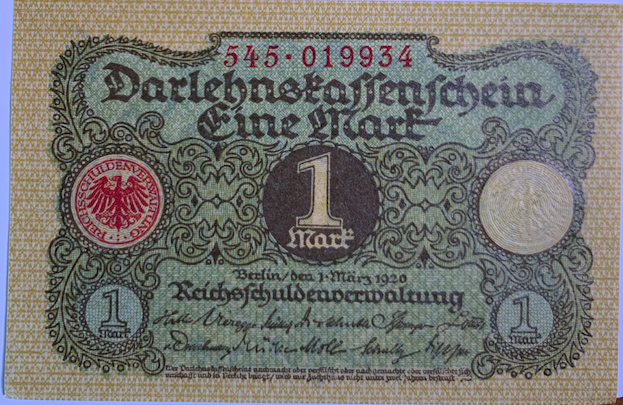 Set of 3! 1920 German 1 Mark Banknotes – Authentic Weimar Republic Notes