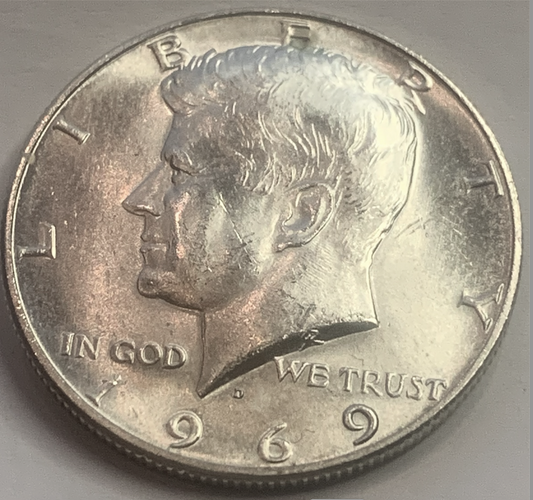 Vintage 1969-D Kennedy Half Dollar – Silver Beauty for Collectors!