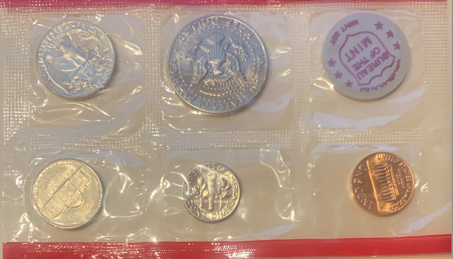 1972 United States Mint Uncirculated 11-Coin Set - Philadelphia, Denver, and San Francisco Mints