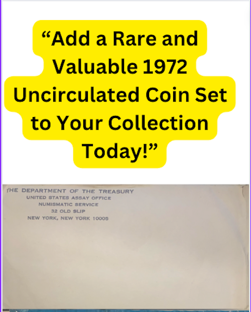 1972 United States Mint Uncirculated 11-Coin Set - Philadelphia, Denver, and San Francisco Mints