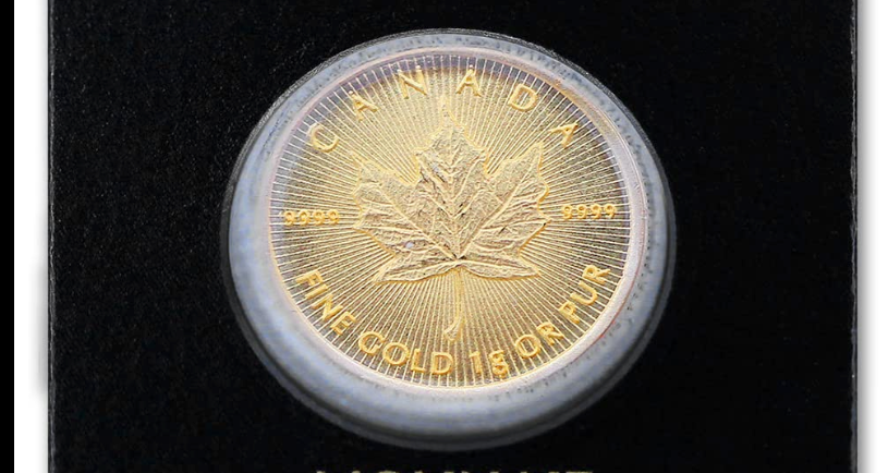 Collectible 2022 1 Gram Gold Maple Leaf BU Coin - Certificate of Authenticity