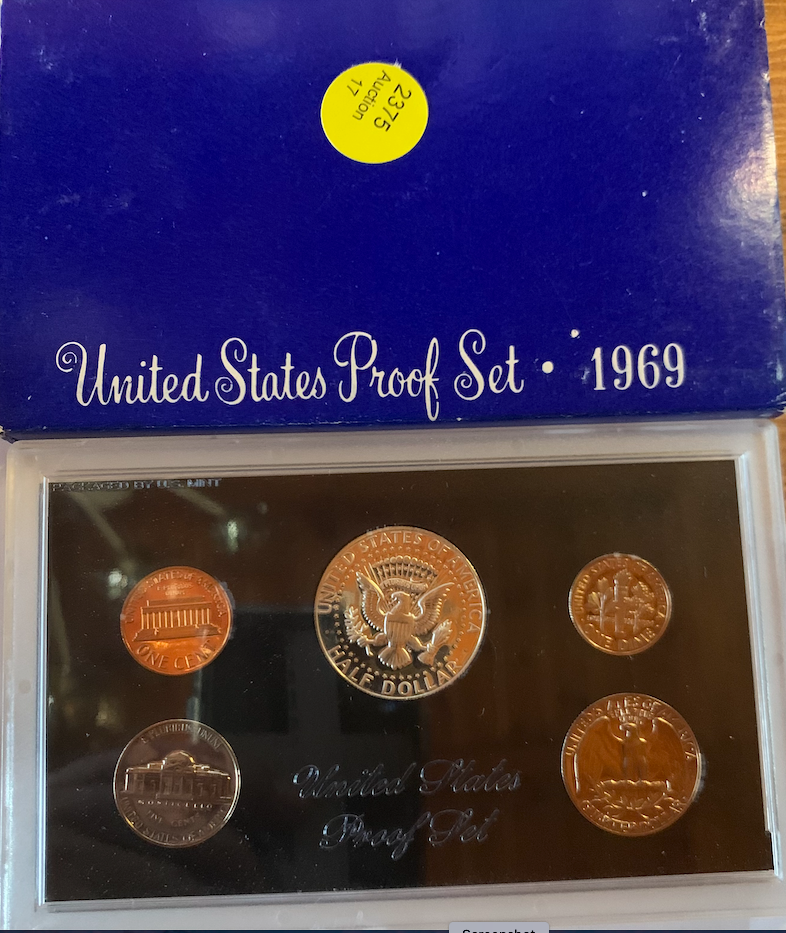 1969-S U.S. Mint Proof Set - 5 Coins in Original Packaging