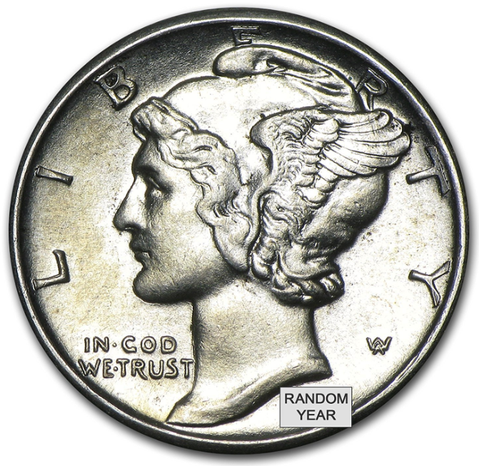 Collectible 90% Silver Mercury Dimes (1916-1945) - Brilliant Uncirculated”