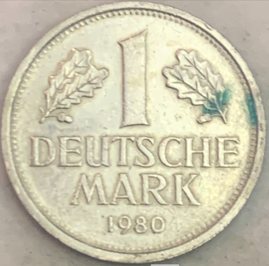 Rare Germany 1 Mark Coin 1950-2001 - Federal Republic Era, KM#110