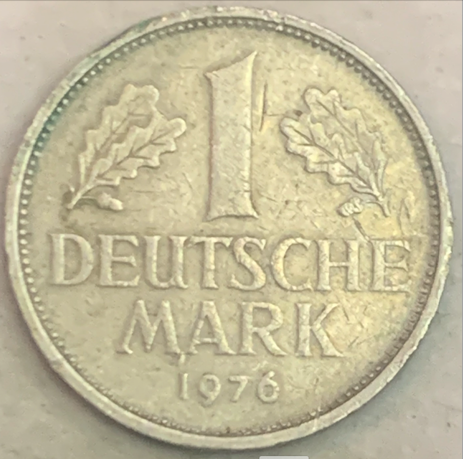 Rare Germany 1 Mark Coin 1950-2001 - Federal Republic Era, KM#110