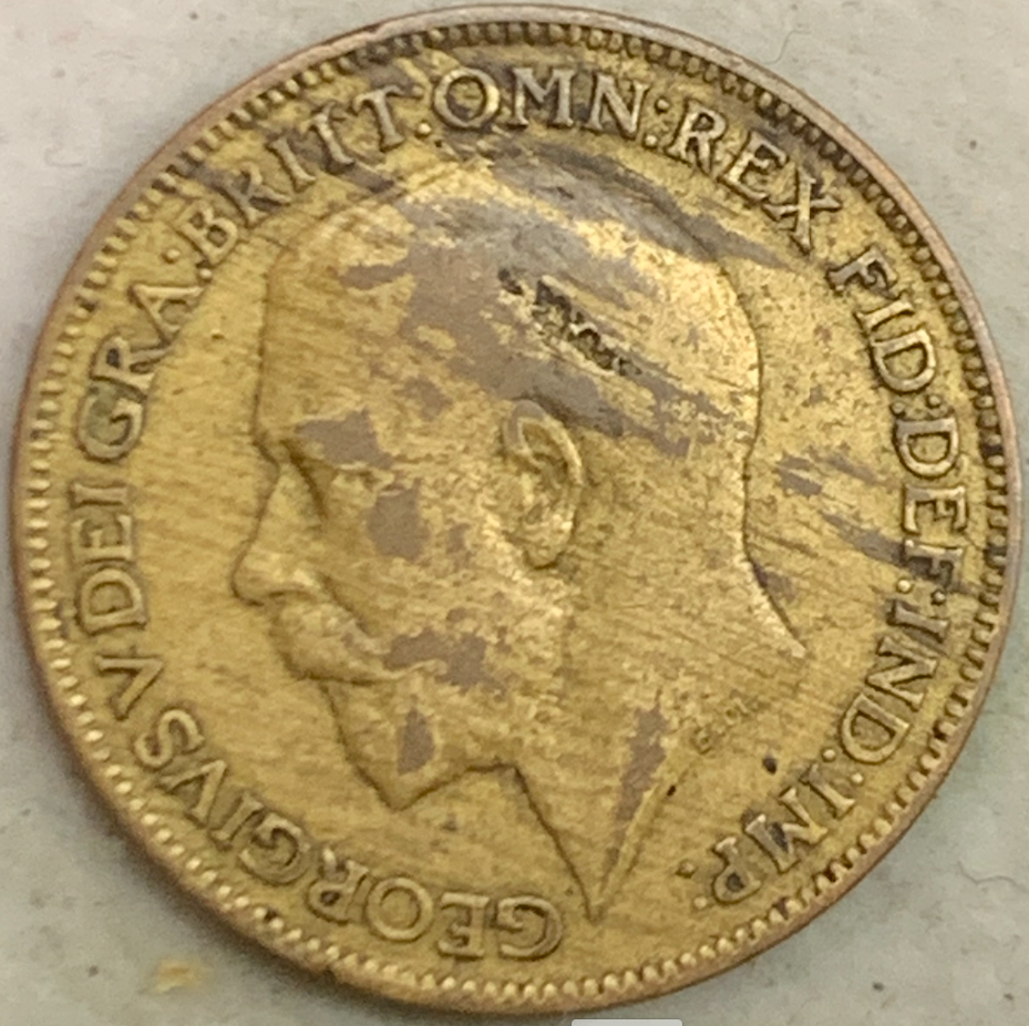 King George V Era Treasure: Invest in History 1885 , 1924 UK 1 Farthing Condition