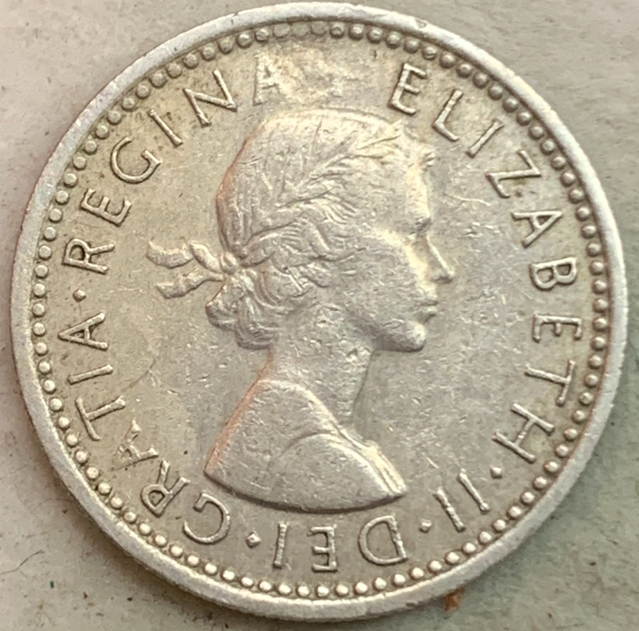 1954-1970 UK 6 Pence - Queen Elizabeth II Era Coin