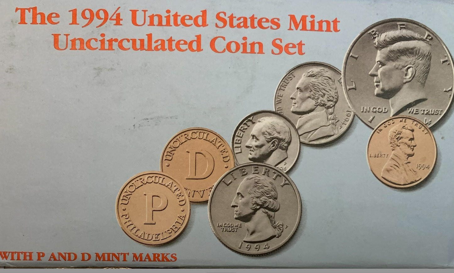 1994 U.S. Mint Set - Philadelphia &amp; Denver Coins with Medals