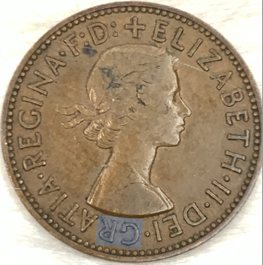 United Kingdom ½ Penny 1954-1970, Elizabeth II Era, Collectible Coin