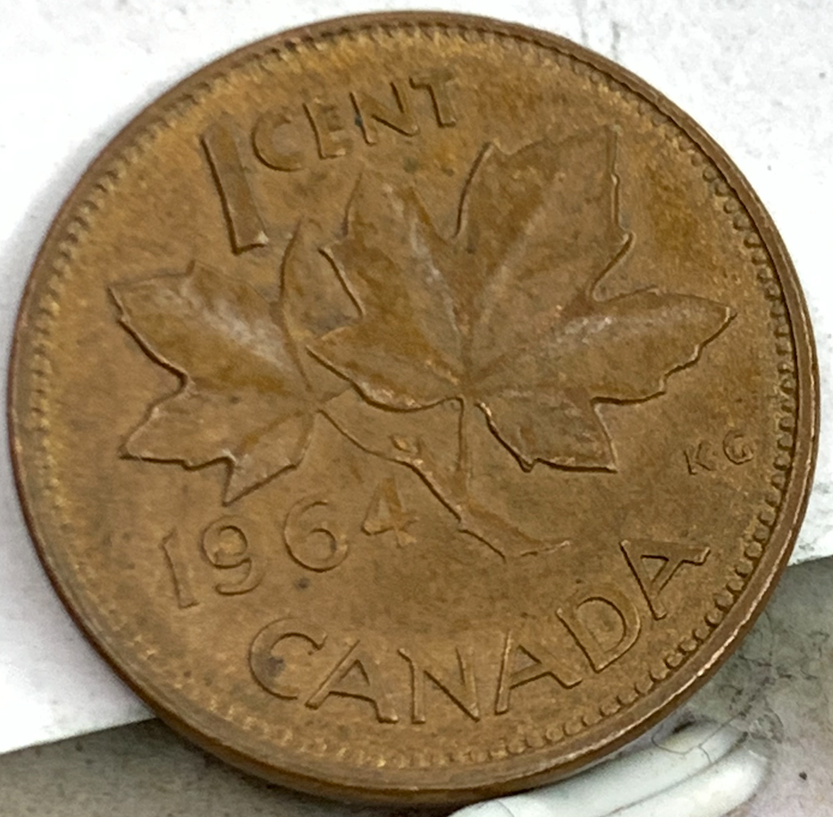 Rare 1953-1964 Canada 1 Cent – Queen Elizabeth II Bronze Coin