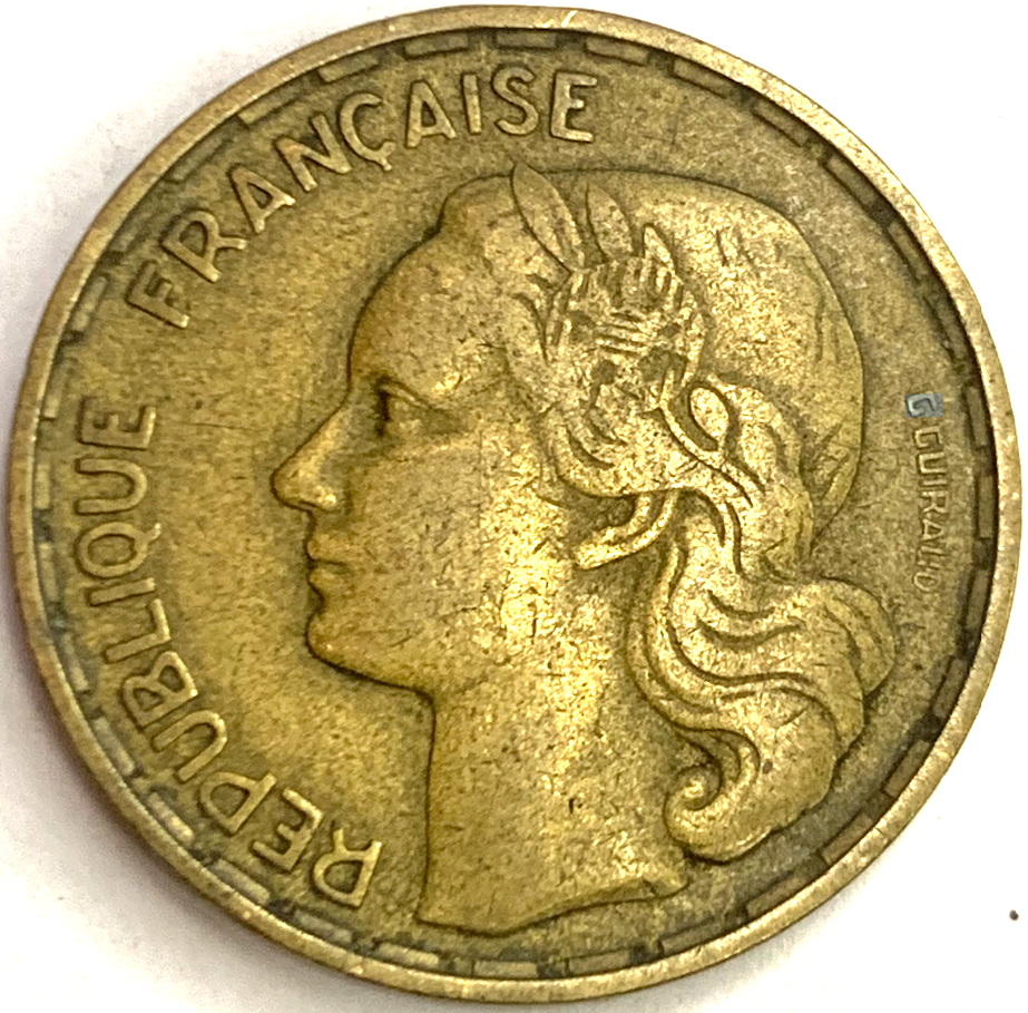 Exclusive 1953/2 France 50 Francs Coin - A Gleaming Jewel of Post-War Europe"