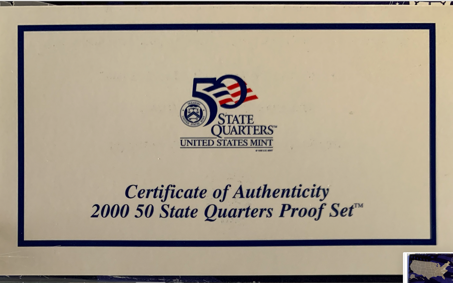 2000-S / 2001-S US Mint 50 State Quarters Proof Sets – Original Boxes/ COAs – Rare Collectibles”