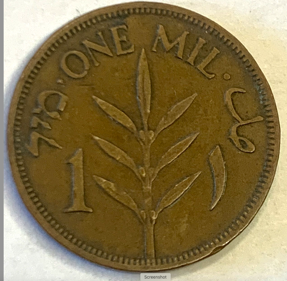 Rare British Palestine 1 Mil, 1927 – A Historic Bronze Coin for Collectors