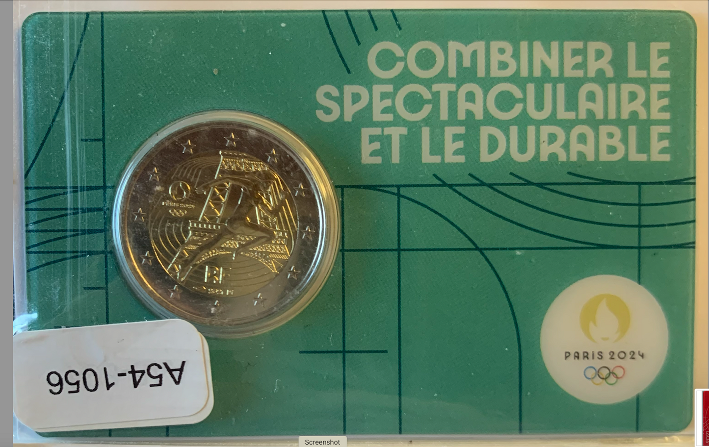 Limited Edition: Paris 2024 Olympic 2 Euro Coin - Stunning Yellow Coincard