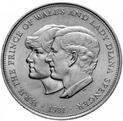 Rare 1981 25p UK Coin – Royal Wedding of Charles & Diana, Queen Elizabeth Era