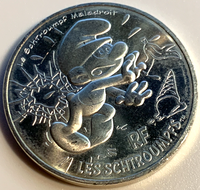 Extremely Rare France 10 Euro 2020 – Clumsy Smurf Silver Coin – Only 75,000 Minted!