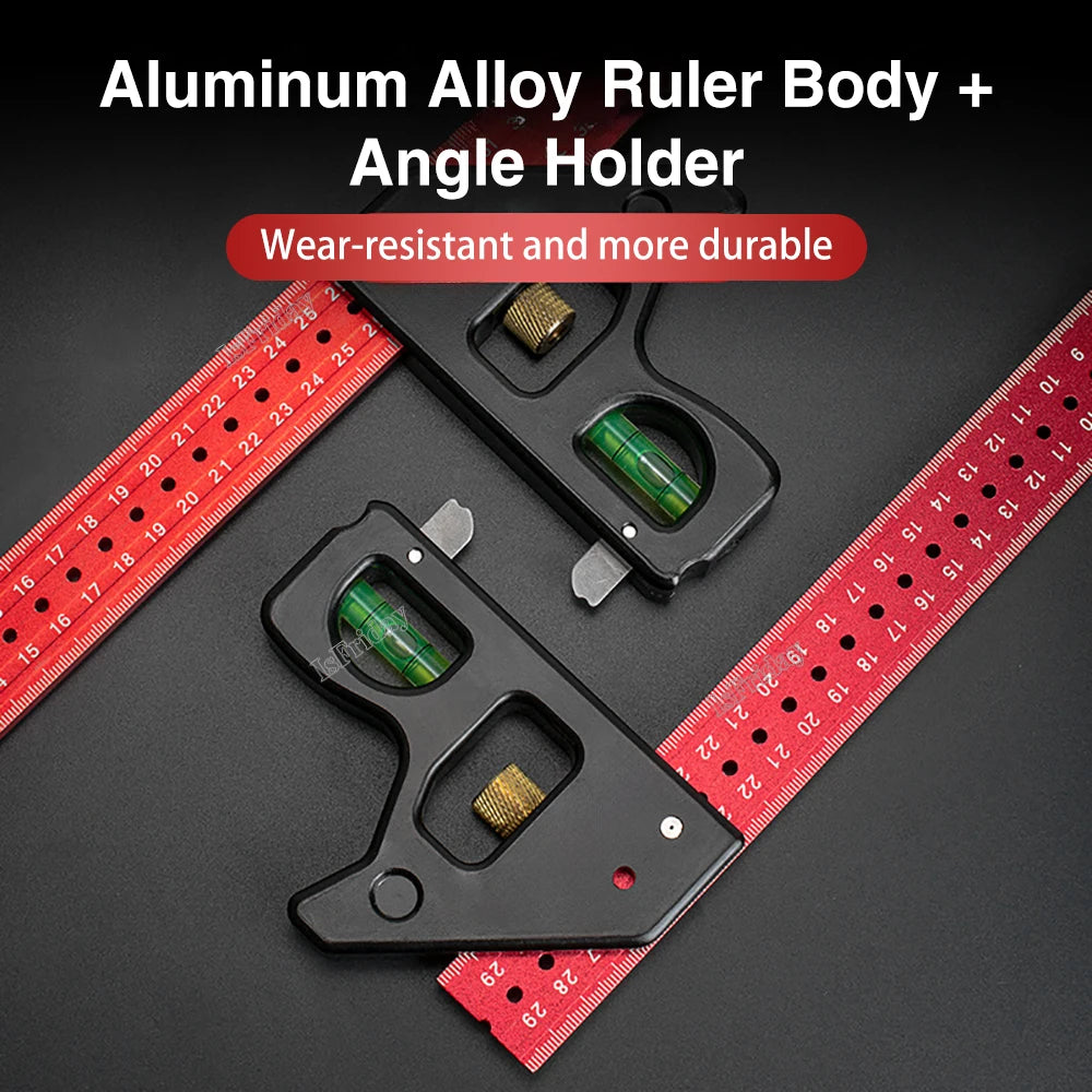 High-Quality Aluminum Alloy Square Angle Ruler for Perfect 45° and 90° Measurements"