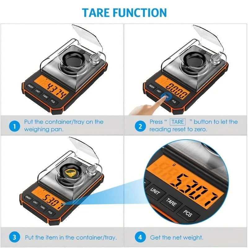 Professional 50g Electronic Jewelry Scale - Ultra-Precise 0.001g Readings"