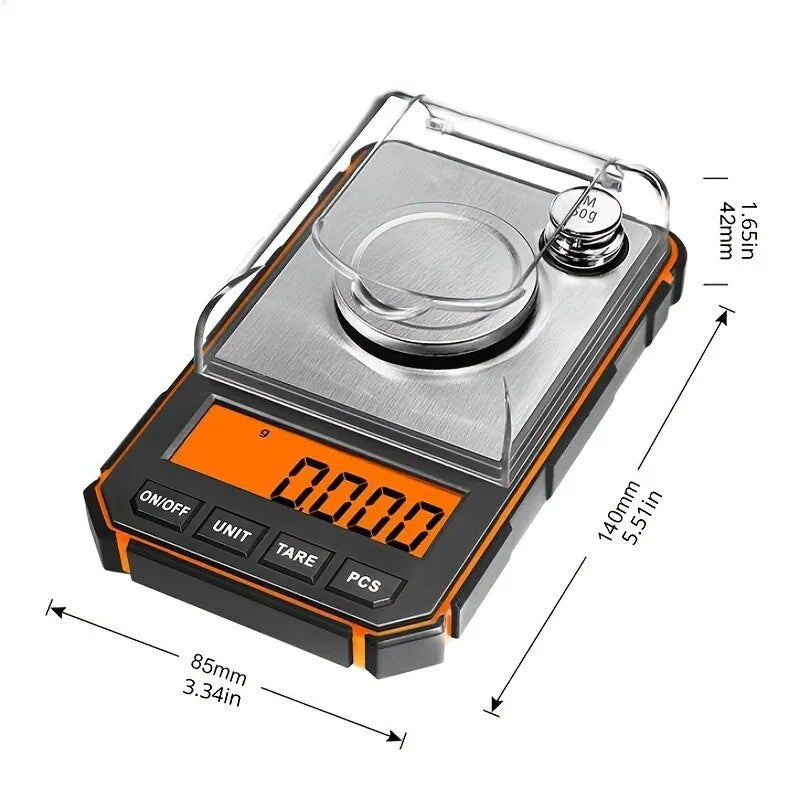 Professional 50g Electronic Jewelry Scale - Ultra-Precise 0.001g Readings"