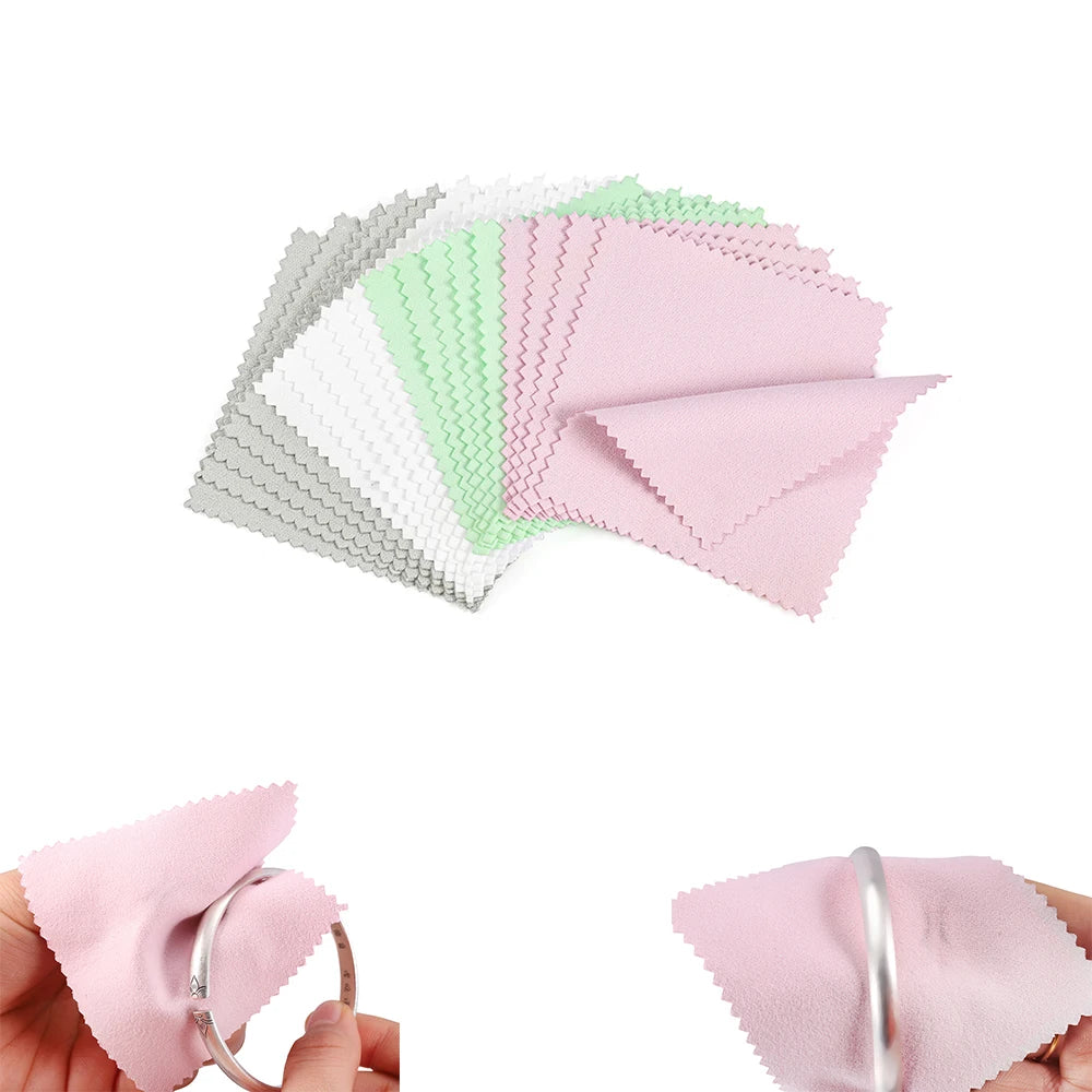 10-50pcs Soft Polishing Cloths – For Silver & Gold Jewelry”