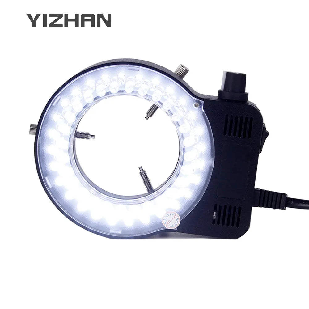 Industrial LED Ring Light Illuminator for Stereo Video Camera Microscopes"