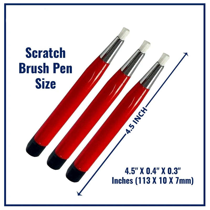 3-Piece Fiberglass Scratch Brush Pens – Precision Cleaning Tools