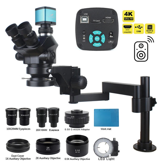 3.5X-200X 55MP 4K Stereo Microscope - Hobbyists & Pros’ Tool