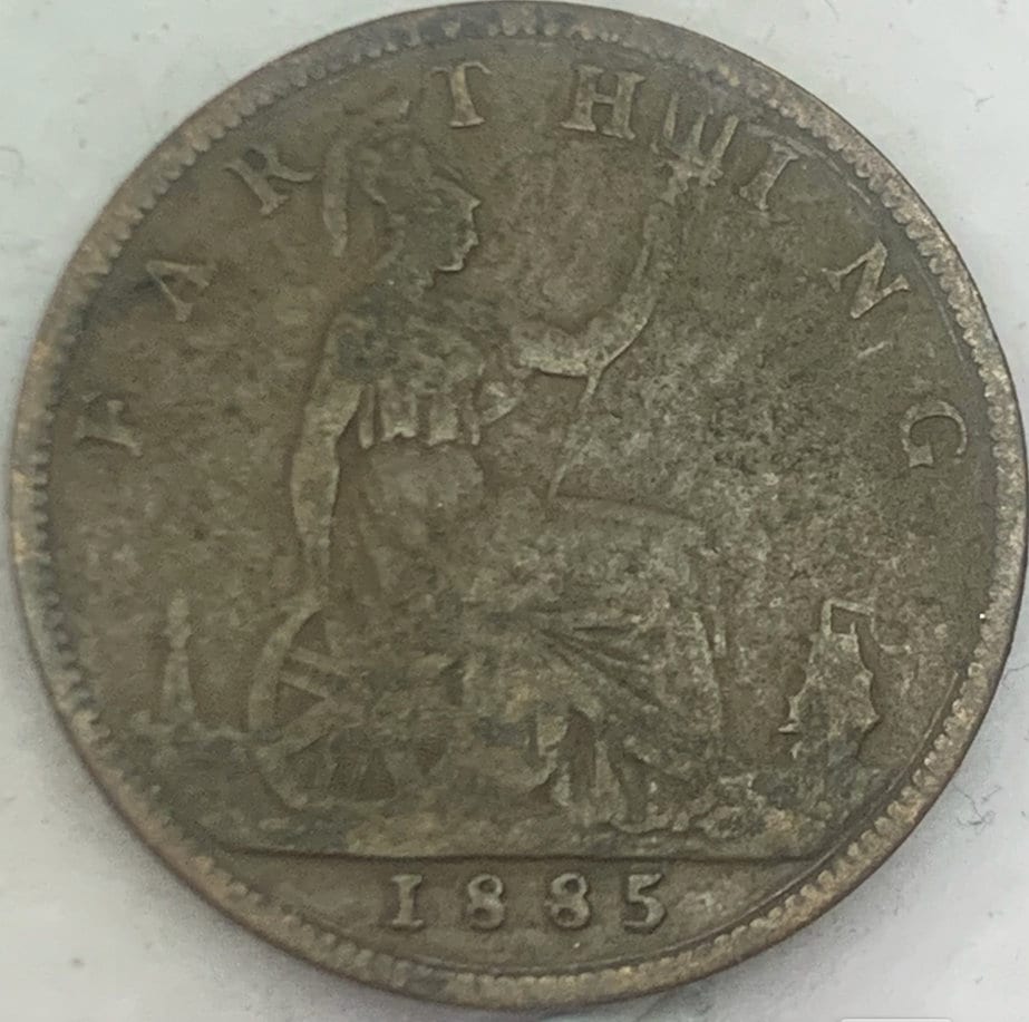 King George V Era Treasure: Invest in History 1885 , 1924 UK 1 Farthing Condition