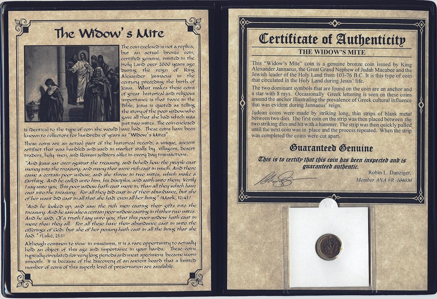 Widows Mite Ancient Coin Deluxe Portfolio