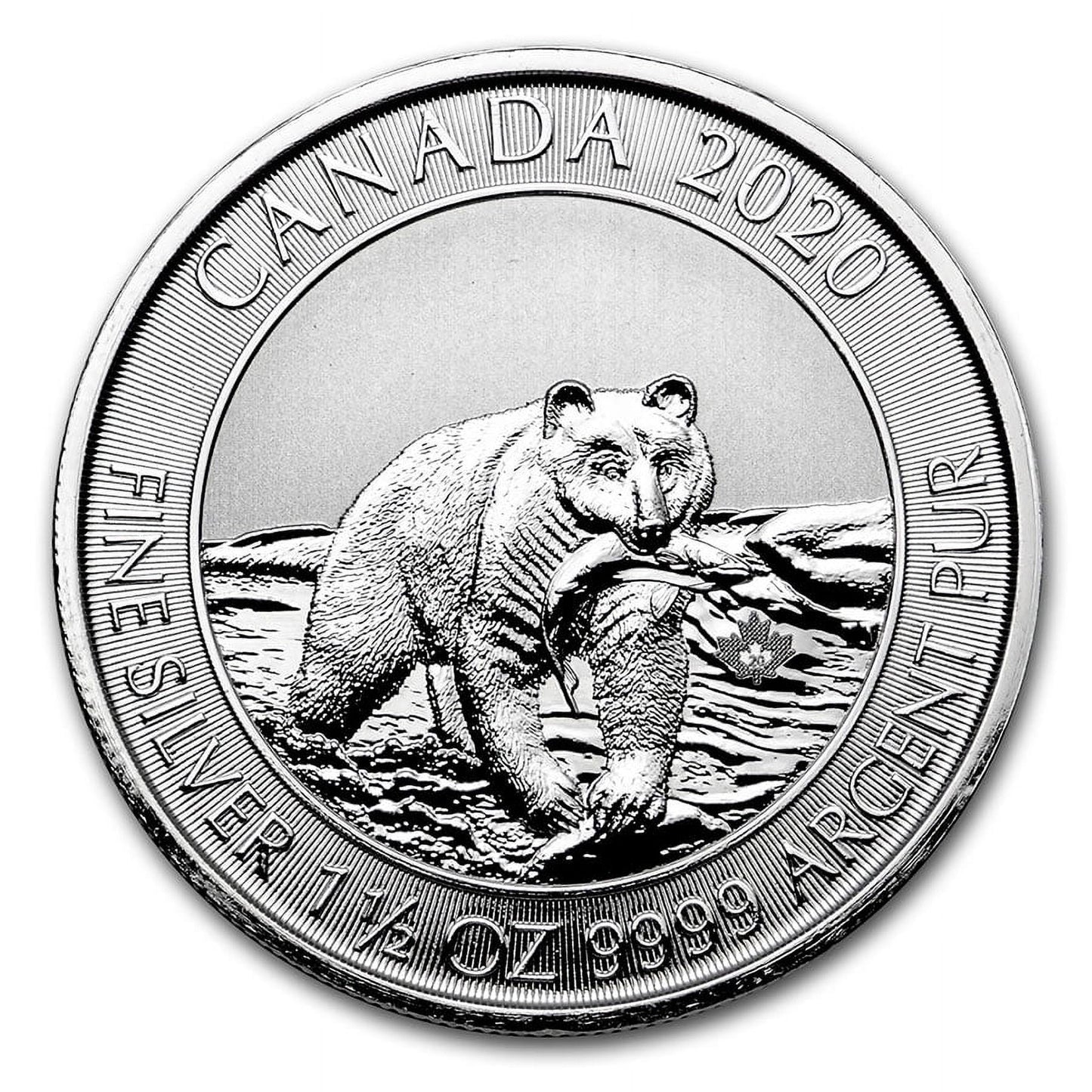 2020 Canada 1.5 Oz Silver $8 Kermode Spirit Bear BU