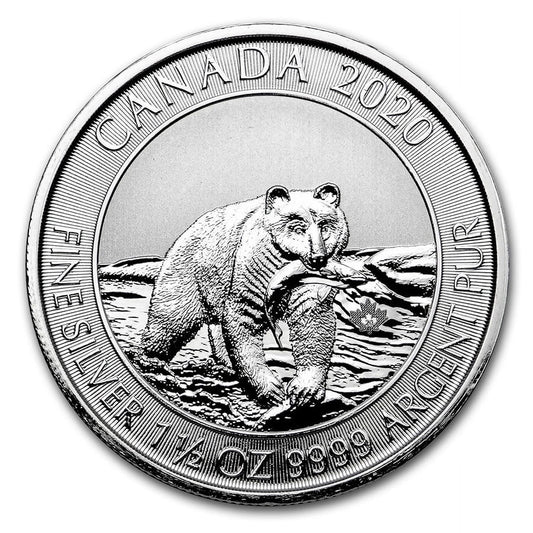 2020 Canada 1.5 Oz Silver $8 Kermode Spirit Bear BU