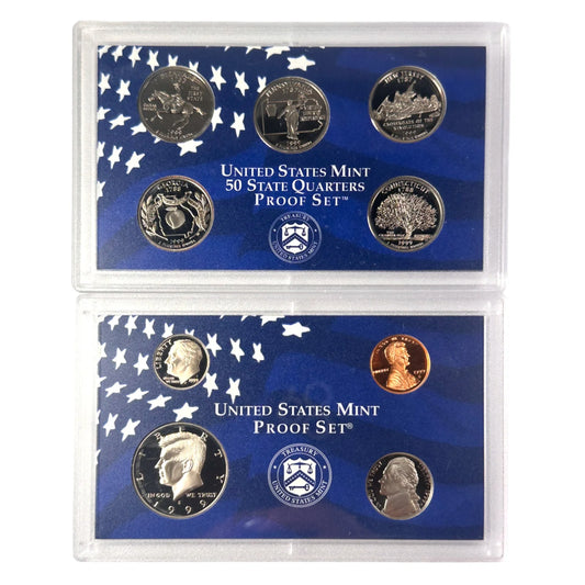 Last Proof Set of the 20Th Century 9 Pc United States Mint Proof Set 1999