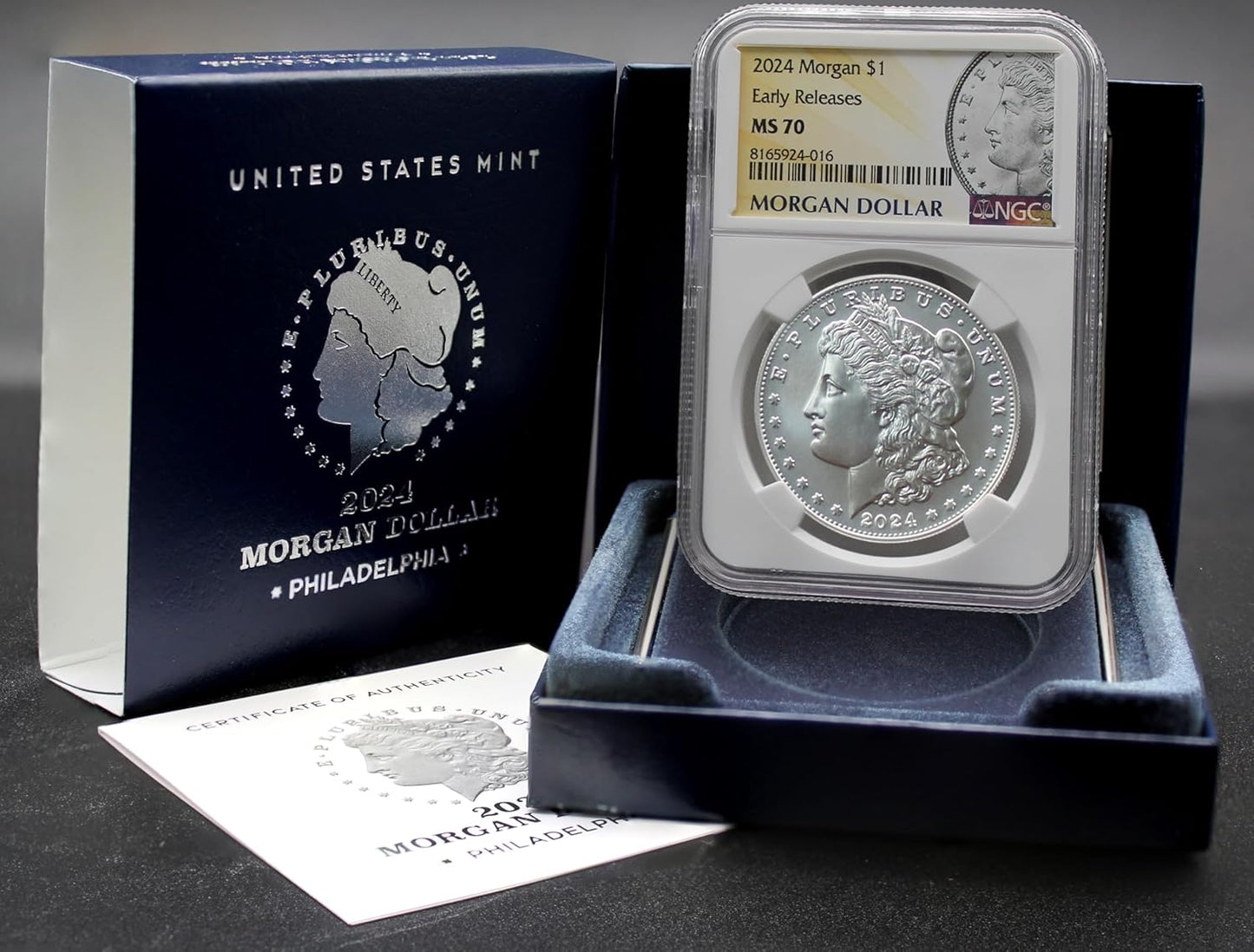 2024 American Silver Morgan Dollar Coin MS-70 (Early Releases) with Original Government Packaging $1 MS70 NGC