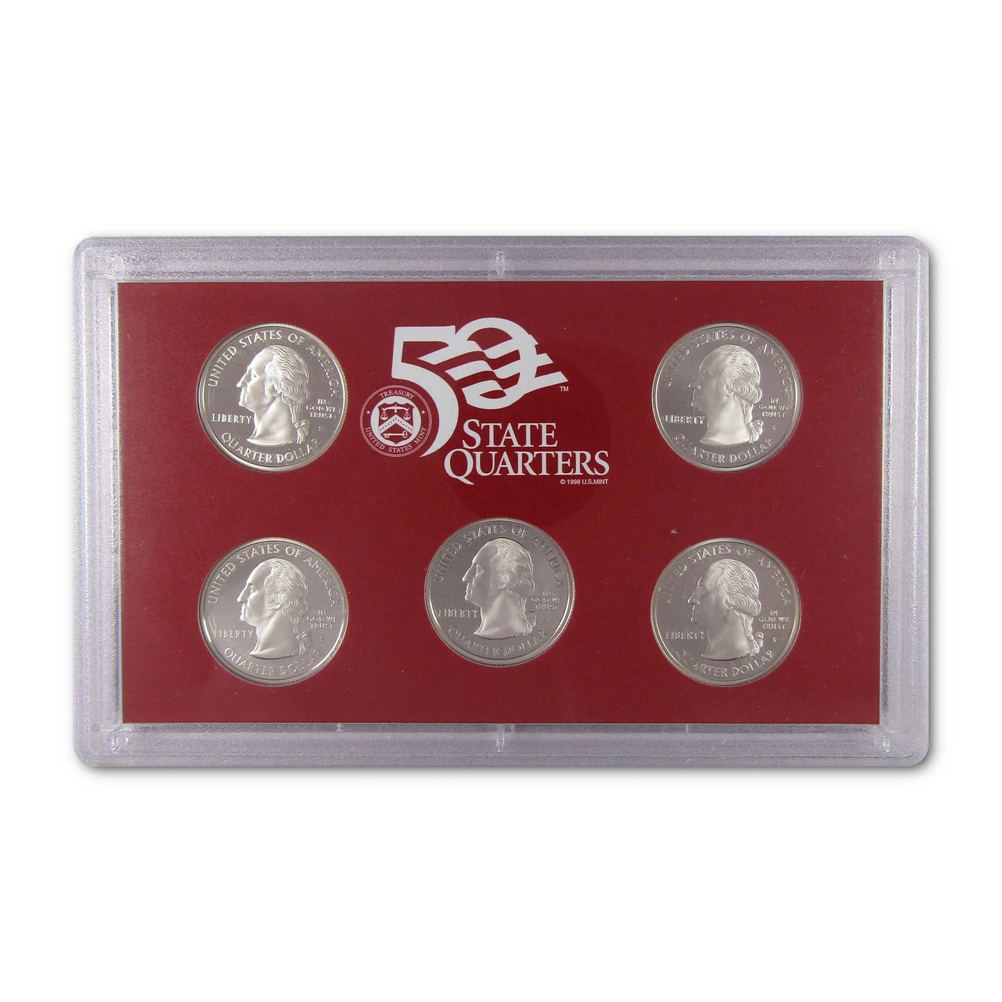 2008 State Quarter Silver Proof Set U.S. Mint Packaging OGP COA