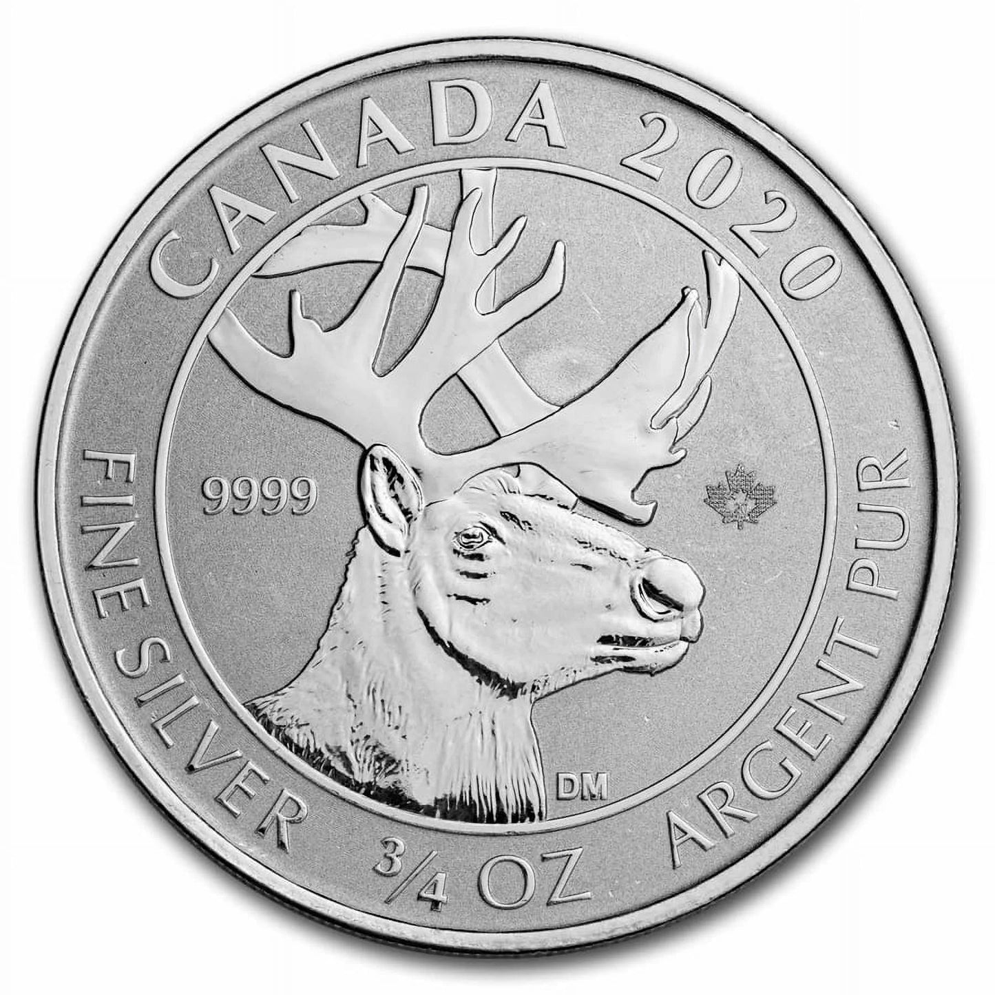 2020 Canada 3/4 Oz Silver Woodland Caribou BU (Spotted)