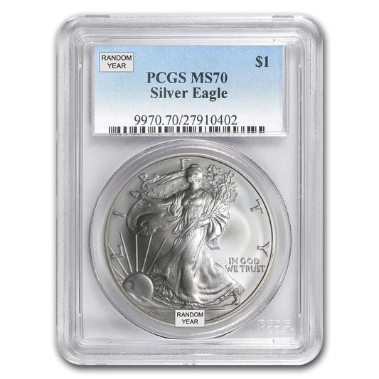 1 Oz American Silver Eagle MS-70 PCGS (Random Year)