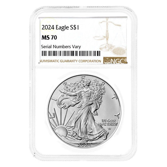 2024 1 Oz Silver American Eagle NGC MS 70