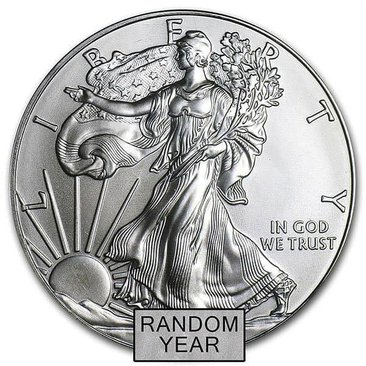 U.S. Mint Silver American Eagle Coin - Random Year, Type 1 Reverse (Dates Our Choice),Bullion