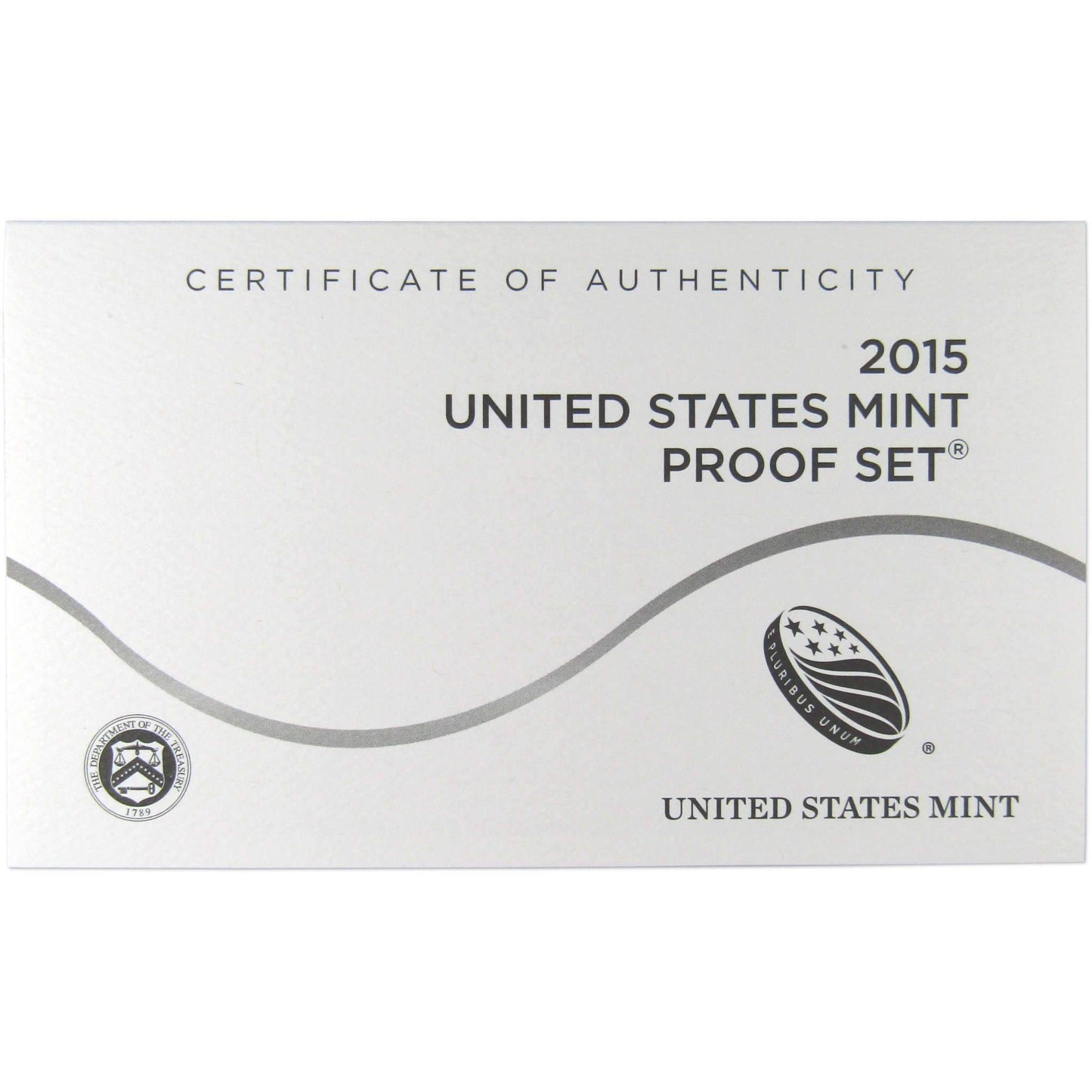 2015 Clad Proof Set U.S. Mint Original Government Packaging OGP COA