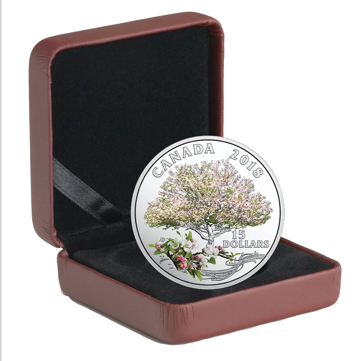 CELEBRATION of SPRING APPLE BLOSSOMS CANADA 2018 $15 SILVER NGC PF 70 UC FR