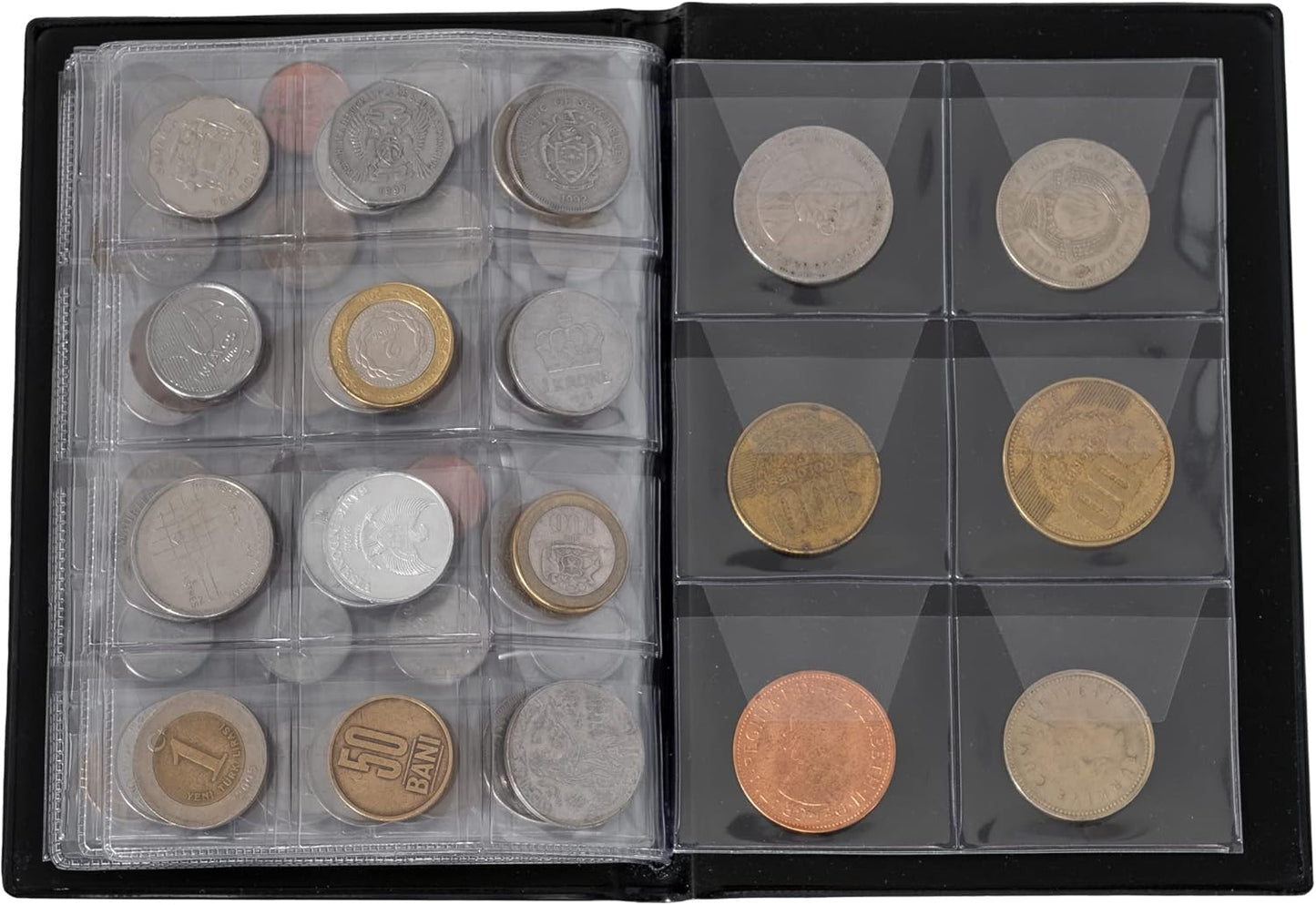 108 Coin Collection Including Currency Album | Full Numismatic Book of Different Coins | 50 Unique Foreign Countries | Complete Coins Collections | Perfect Choice for Money Collectors