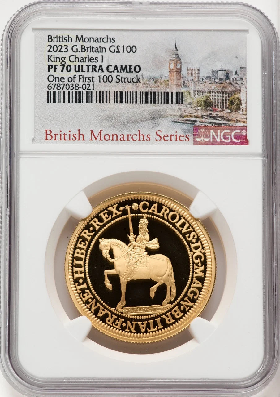 Charles III Gold Proof King Charles I 100 Pounds (1 Oz) 2023 PR70 Ultra Cameo NGC World Coins NGC MS70 (517575096)