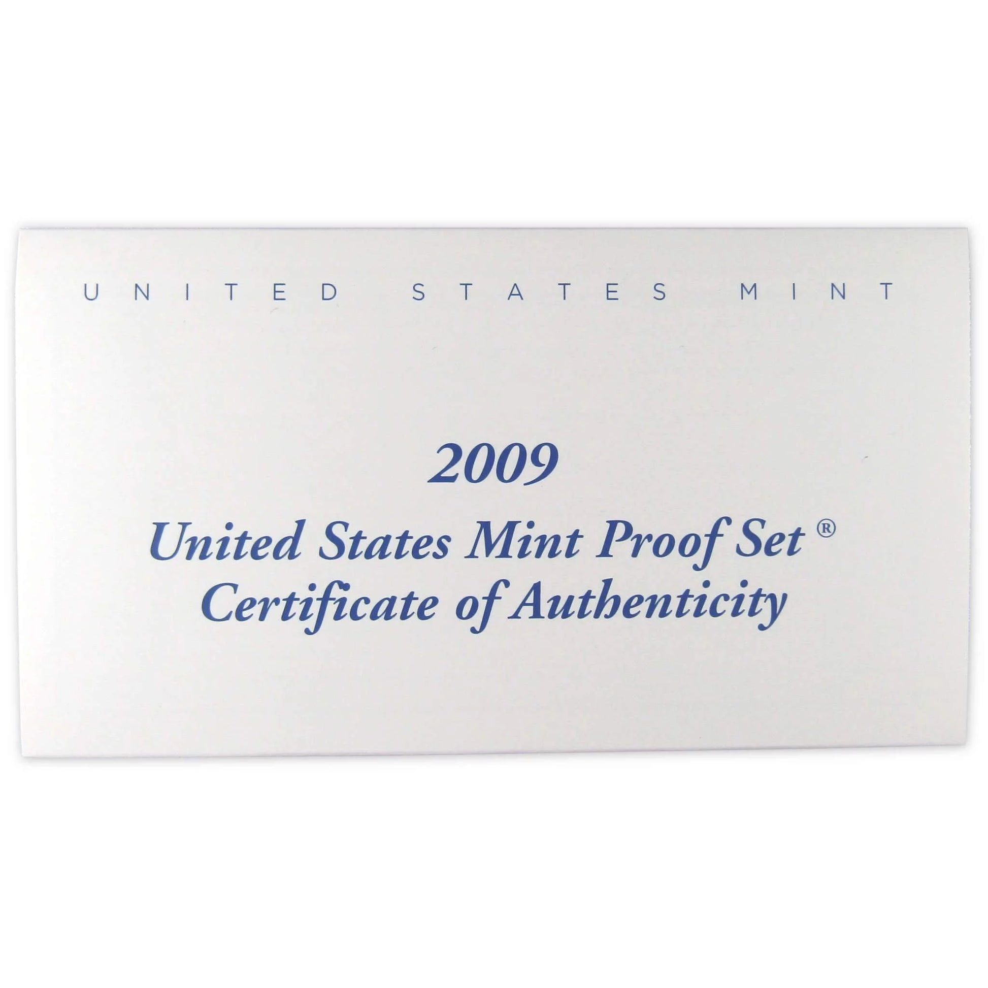 2009 Clad Proof Set U.S. Mint Original Government Packaging OGP COA